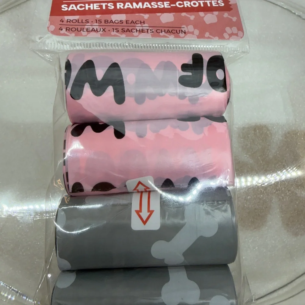 Greenbrier Kennel Club Pink and Gray Dog Waste Bags